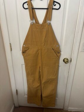 Everlane Mustard Yellow Cotton Overalls Jumpsuit